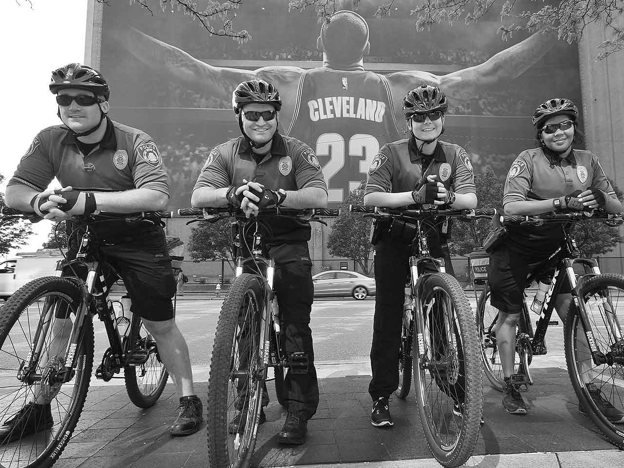 Photo of CSU police officers on bicycles