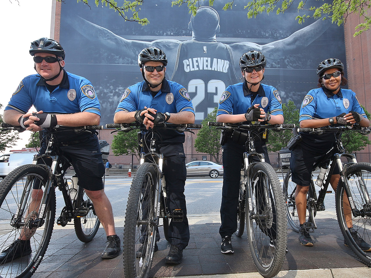 Photo of campus police on bicycles